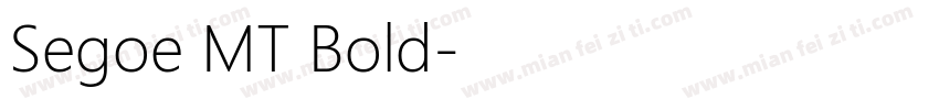 Segoe MT Bold字体转换